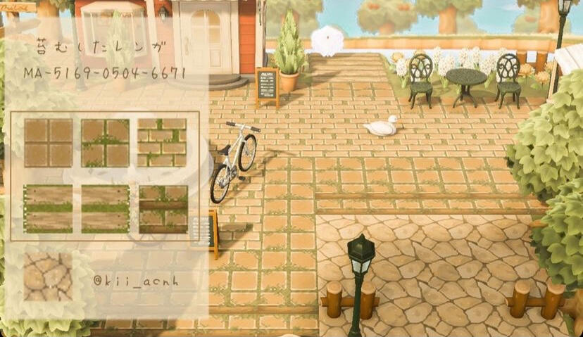 cobblestone path - MA-5169-0504-6671 | created by kii_acnh